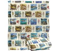 Jq Licensing Fish Paintings Fishing Lures Pattern Silky Touch Super Soft Throw Blanket 152 X 127 Cm