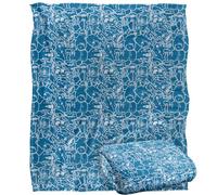 Jq Licensing Fishing Reel Man Pattern Silky Touch Super Soft Throw Blanket 152 X 127 Cm