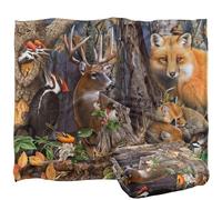 Jq Licensing - Jg-JP Forest Animals Silky Touch Super Soft Throw Blanket 152 X 127 Cm
