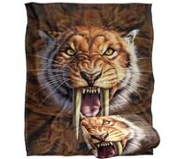 Jq Licensing - Jlo Saber-Toothed Tiger Silky Touch Super Soft Throw Blanket 152 X 127 Cm