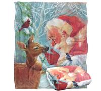 Jq Licensing - LC Christmas Santa and New Fawn Silky Touch Super Soft Throw Blanket 152 X 127 Cm