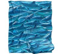 Jq Licensing - Royce Mcclure Dolphin Race Pattern Silky Touch Super Soft Throw Blanket 152 X 127 Cm
