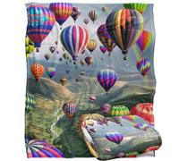 Jq Licensing - Royce Mcclure Hot Air Balloon Sky Roads Silky Touch Super Soft Throw Blanket 152 X 127 Cm