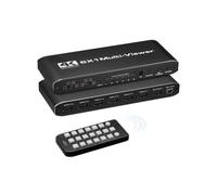 Jqf2 4K Seamless Switcher Screen Splitter With Multiple Display Modes, 6 HDMI Inputs And 1 Output, Multi-Viewer, Plug: European Standard :EU Plug Sur
