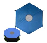JQGADL Cubierta para trampolín, 6 Barras Trampolín Red de Protección Solar, Impermeable Accesorios para Trampolines de recreo al Aire Libre(Size:10FT-6 Poles,Color:Azul)