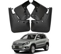 JQHXFDC 4 piezas de guardabarros para coche - apto para Tiguan 2008-2015 2009 2010 2011 2012 2013 2014 Guardabarros delanteros y traseros, protectores contra salpicaduras, juego de guardabarros negros