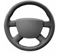 JQHXFDC Funda de Volante Cosida a Mano, Antideslizante, Transpirable, de Microfibra, de Cuero, con Funda para Volante, Hecha a Mano para Ford Focus C-MAX 2004-2007