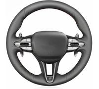 JQHXFDC Funda de Volante Cosida a Mano, Antideslizante, Transpirable, de Microfibra, de Cuero, con Funda para Volante, Hecha a Mano para Hyundai Veloster N 2019-2024
