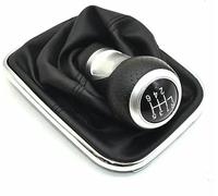 JQHXFDC - Palanca de Cambios de Cuero para Coche, pomo de Cambio de Marchas, pomo de Cambio de Marchas para Coche para Golf 4 para MK4 GTI R32 Bora Jetta 1999-2004