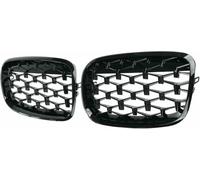 JQHXFDC - Parrillas Delanteras Tipo riñón para capó, Rejillas Delanteras Tipo riñón con diseño de Diamante, Estilo automotriz para BMW para X5 X6 E70 E71 E72 2007 2008 2009 2010 2011 2012 2013