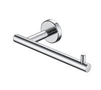 JQK TPH100-CH - Soporte de Papel higiénico Cromado, dispensador de Papel de Seda de Acero Inoxidable 304 de 5 Pulgadas para baño, sostiene megarrollos, Montaje en Pared Cromado Pulido, TPH100-CH