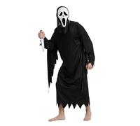 JQMAO Halloween Ghostface Disfraz con Mascara de Scream: Cosplay de Fiesta de Fantasmas Espeluznantes Para Adulto (XL)
