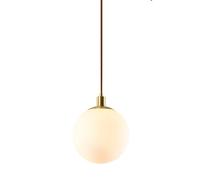 JQQJZLC 1 Luces Moderna lámpara de lámpara Colgante de Globo a Mediados de Siglo iluminación Colgante de restaurantes con lámpara de Vidrio de Globo Blanco para la Sala de Estar de la Sala de Estar