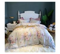 JQQJZLC 1000tc Juego de Ropa de Cama de algodón Egipcio Gold Jacquard Viveta Cubierta de la Funda de Almohada Queen King Tamaño 4pcs Camino de Cuatro Piezas (A, tamaño Queen 4pcs)