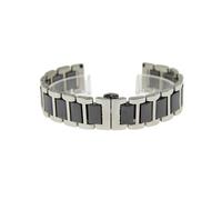 JQQJZLC 12 14 16 18 18 20 22 mm Correa de Reloj de cerámica para Hombres Femeninos Strisho Smooth Smooth Banda de múltiples Pulseras de Acero Inoxidable de Acero Inoxidable
