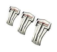 JQQJZLC 16 mm de 18 mm 20 mm Despliegue de reloj Hebilla para la correa de cuero Omega Roma Silver Steel Pleging Herramientas de regalo