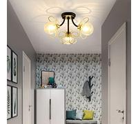 JQQJZLC 3 Luces Moderna Minimalista Minimalista para Sala de Estar Creativa Dormitorio Colgante Corredor Corredor Balcón Balcón de Techo Ballas de Vidrio Restaurante Araña Nórdica Techo Li