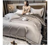 JQQJZLC 4 Piezas Reina King dudusport Set de algodón 60S Sateen Campos de Cama de Color sólido sólido súper Suave shite Instalado y 2 simulacros de Almohada con Cremallera (Verde Oscuro, Rey)