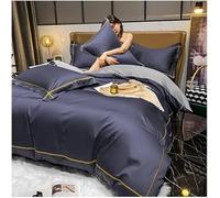 JQQJZLC 4 Piezas Reina King dudusport Set de algodón 60S Sateen Campos de Cama de Color sólido sólido súper Suave shite Instalado y 2 simulacros de Almohada con Cremallera (Verde Oscuro, Rey)