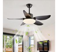 JQQJZLC 42 '' Luz de Ventilador de Techo DC Motor DC, lámpara Moderna de Ing 6 velocidades Control Remoto, Ventilador de Techo de Dormitorio Sala de Estar dimmable, lámpara de Ventilador de