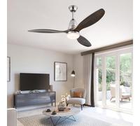JQQJZLC 42 '' Ventiladores de Techo con Luces y Madera remota, Ventiladores silenciosos de Techo 6 velocidades 3 Colores Reversibles, luz de Abanico de araña con Temporizador, Techo de luz