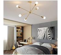 JQQJZLC 6 Luces lámparas de lámpara de lámparas de Mediados de Siglo Luz de Techo de iluminación Colgante Moderna para Sala de Estar Dormitorio de Dormitorio 6 Cabeza