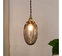 JQQJZLC Accesorios de Luces Colgantes de Vidrio nórdico Retro Ligera de lámpara de Lujo Sala de Estar de la Sala de Estar de Cobre.
