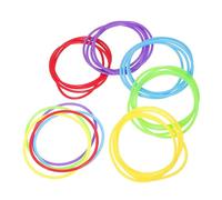 JQQJZLC Accesorios para niñas 25 Piezas Pulseras de gelatina de Silicona para Mujeres Bandas de Corbatas Retro Collar de Pulseras de Colores Brillantes livianos
