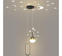 JQQJZLC Araña de Techo de proyección de Estrella para la habitación de la habitación del Dormitorio LED Creativo de la Cabeza de Doble Cabezal Colgante de la Cabeza del Techo Moderno en Oro/Acabado