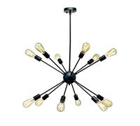 JQQJZLC Araña satélite Artificial Retro 8 luces/12 luces/18 Luces Ligero Americano Retro Retro INDUSTRIO Viendo Luz de Techo de Hierro para la Oficina domiciliaria Restaurante Interesante