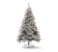 JQQJZLC Árbol de Navidad con soporte de metal, fácil de montar para decoración interior y exterior, árbol de Navidad artificial sin luz, 210 cm, a la moda