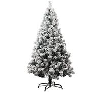 JQQJZLC Árbol de Navidad, copo de nieve artificial, árbol de Navidad, decoración de jardín para el hogar, soporte de metal, fácil montaje (color: blanco; tamaño: 8 pies (blanco 120 cm)