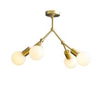 JQQJZLC Arte Moderno Sputnik Chandelier, Creatividad Cobre Molecular 4 Light 6 Light Personalidad Luz de la luz Comedor Hall de Dormitorio Art Deco Light, Cobre, 6 luz (Cobre. 4 luz)