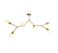 JQQJZLC Arte Moderno Sputnik Chandelier, Creatividad Cobre Molecular 4 Light 6 Light Personalidad Luz de la luz Comedor Hall de Dormitorio Art Deco Light, Cobre, 6 luz (Cobre. 4 luz)
