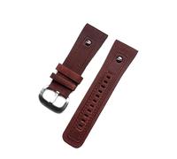JQQJZLC Banda de reloj de cuero genuino clásico de 28 mm con remolacha para siete viernes reloj de muñeca marrón negro pulsera de pulsera de muñeca