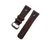 JQQJZLC Banda de reloj de cuero genuino clásico de 28 mm con remolacha para siete viernes reloj de muñeca marrón negro pulsera de pulsera de muñeca