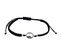 JQQJZLC Bracelet 925 STERLING SILVER COMPASS HAMSA Mano Sigue follando la colina Oye of Evil Bracelet, Hill, Joyería de Damas Ajustable