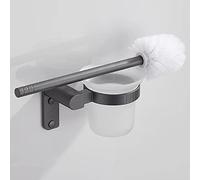 JQQJZLC Caddio de Ducha Gunmetal Grey Bathy Accessory Accessy, Space Metal Toall Metal Rail Barra de Barra Estante de Barra, Soporte de Papel, Soporte para el Cepillo de Dientes Estante de