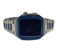 JQQJZLC Caja de correa de reloj de acero inoxidable Conjunto de la correa de la banda 9 8 7 6 SE 5 4 3 41 mm 45 mm 44 mm Serie 44 mm Actualización de reloj Reemplazar la correa de la pulsera