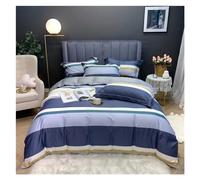 JQQJZLC Cama Conjuntos de Cuatro Piezas, 4pcs 600TC Cubierta de edredón de algodón Egipcio Juegos de Cama King Queen Size Casas de Almohada Plana Camilla para la Cama de la Cama (A, Rey)