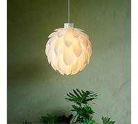 JQQJZLC Candelera Creativa Simple Pino Danés Cono Pense Nordic Moderno Modern Creative Romantic Pétalo Decorativo Lámpara Colgante Dormitorio Sala de Estar Comedor Vida Interesante (38 cm)