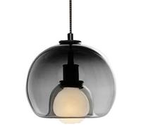 JQQJZLC Candelera de Pedestal de Estilo nórdico, luz Colgante de Vidrio, Escala de luz de luz Colgante de Vidrio Redondo Creativo E27, Accesorios de iluminación de instalación de Montaje de Descarga,