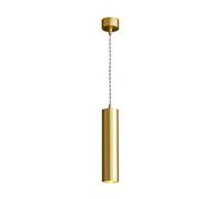JQQJZLC Candelera de Techo de Cabeza única LED, lámpara Colgante Ajustable, lámparas de Ventana de Barra de Noche del Dormitorio, Material de Cobre, lámparas de Noche Minimalistas nórdicas de Metal