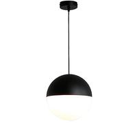 JQQJZLC Candelera de Vidrio de Hierro Forjado de Estilo nórdico Moderno, Escala de luz de luz Colgante Circular Creativa, lámpara de Techo de Montaje con Descarga, lámpara de Colgante Individual e27,