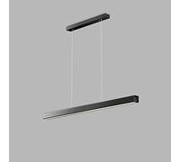 JQQJZLC Candelera LED Minimalista Paciente Lineal Comedor Accesorio de iluminación, Tira de Metal Negro Techo de luz Barra de luz, candelabros para la Oficina de la Isla de la Cocina