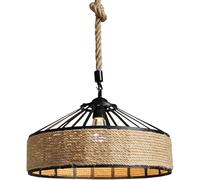 JQQJZLC Candelera Negra del Porche Forjado E14/E12 Fuente de luz Techo Luces Colgantes Candelier Retro Candelier de Cuerda para la Cocina Island Industrial PAR