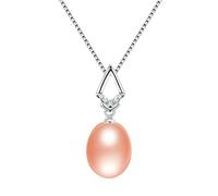 JQQJZLC Candelier 100% Natural de Agua Dulce Collar de Perlas Oval Colleto Joyería Fina para Mujeres Ligera