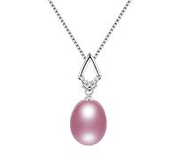JQQJZLC Candelier 100% Natural de Agua Dulce Collar de Perlas Oval Colleto Joyería Fina para Mujeres Ligera