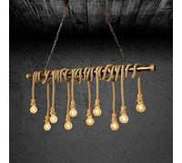 JQQJZLC Candelier American Water Pipe Personalidad Creativa de decoración nostálgica Retro Chandelier, Tea House Fruit Shop Billard Hall Duplex Barber Shop-A 10lights (A 6ligh