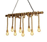 JQQJZLC Candelier American Water Pipe Personalidad Creativa de decoración nostálgica Retro Chandelier, Tea House Fruit Shop Billard Hall Duplex Barber Shop-A 10lights (A 6ligh